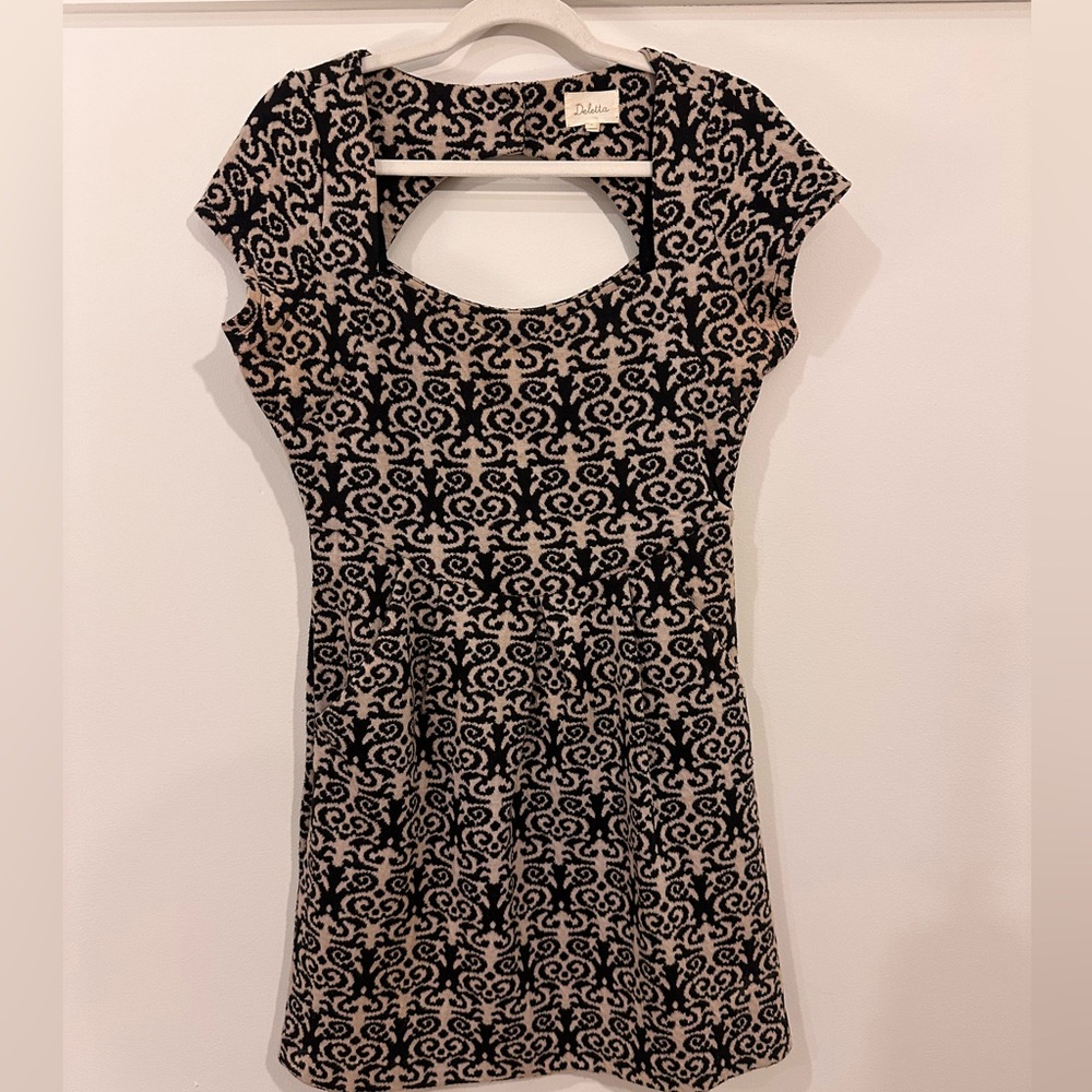 Anthropologie Black & Silver Cocktail Dress